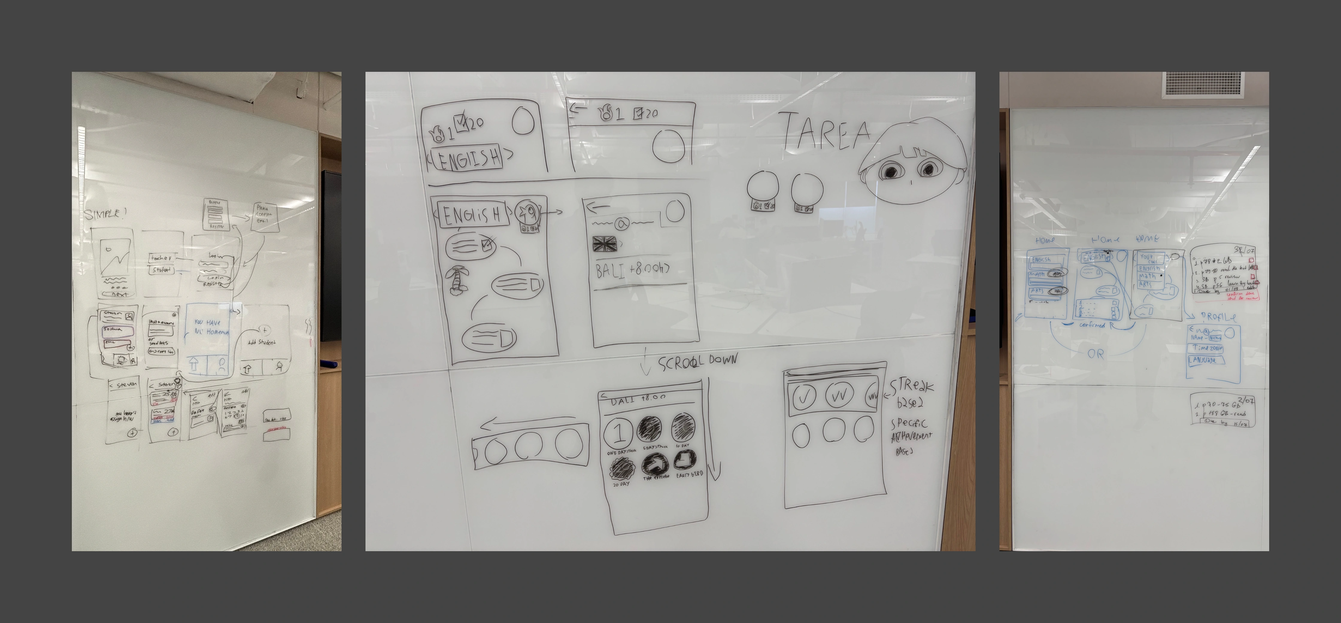 LoFi wireframes evolution